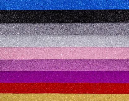 Mr Beam Glitzer Acryl Filz, 3mm, A3, verschiedene Farben (je 5 Stück)