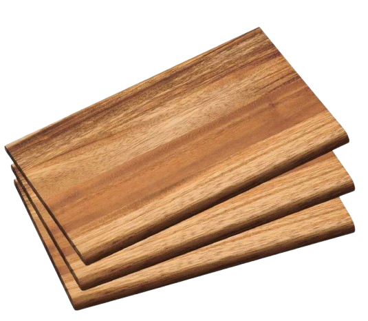 KESPER Holzbrettchen aus Akazienholz, 23x15x1cm, 3er Pack