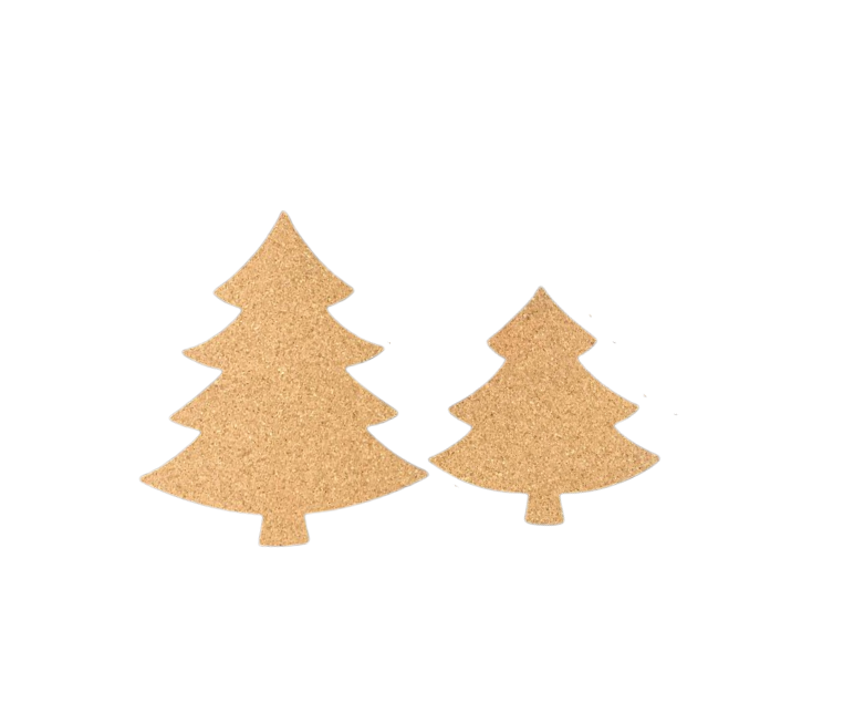 Mr Beam cork coaster “Fir”, 23x20x0.6 cm & 17x16x0.6 cm