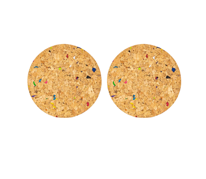 Mr Beam Korkuntersetzer, bunt, 9,5cm Durchmesser x 5mm, 10er Pack