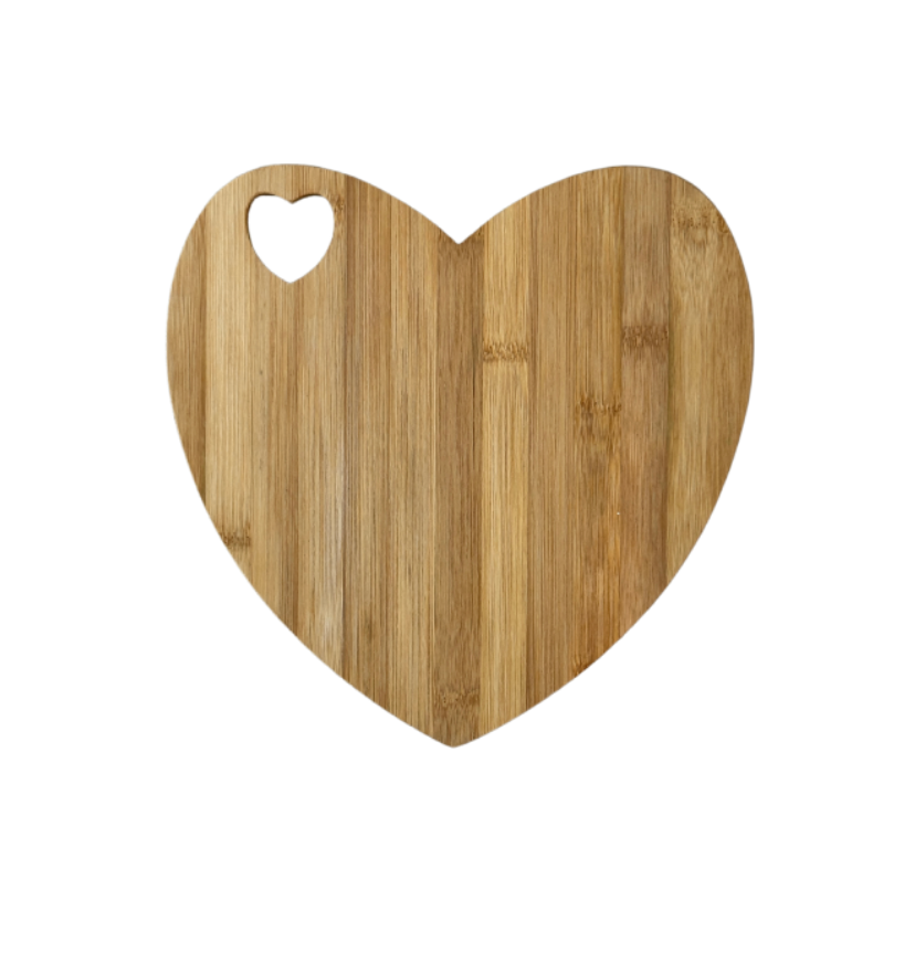 Mr Beam heart tray, bamboo, 27x26x1cm, pack of 2