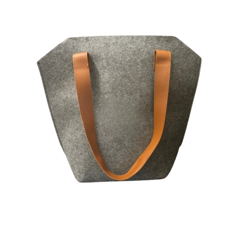 Bolsa de la compra Mr Beam, fieltro, trapezoidal, 40x37x14cm