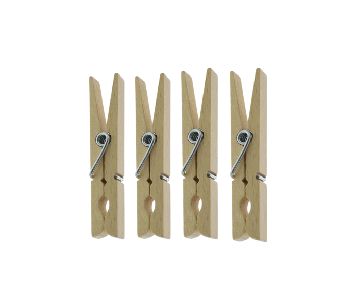 Mr Beam clothespins, beech, 72mm, pack of 30
