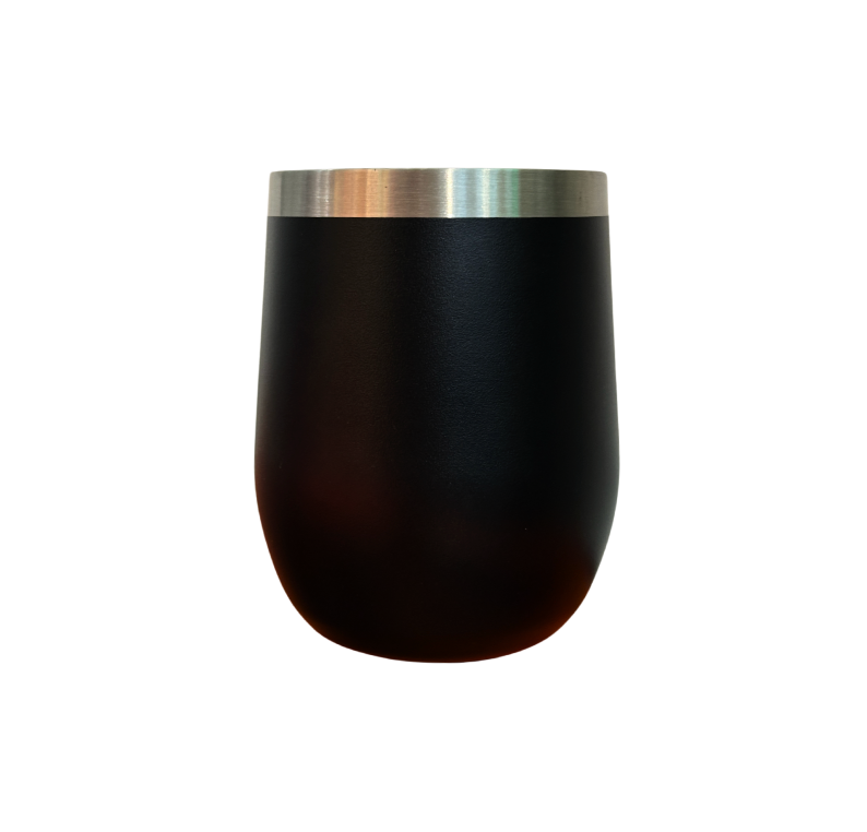 Mr Beam drinking cup, stainless steel, black, 8.5 x 12 cm, 350 ml, pack of 2