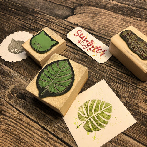 Kunststoff Stempelgummi schneiden