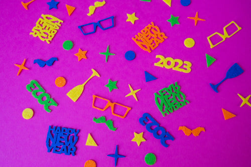 Bunte Streudeko Silvester