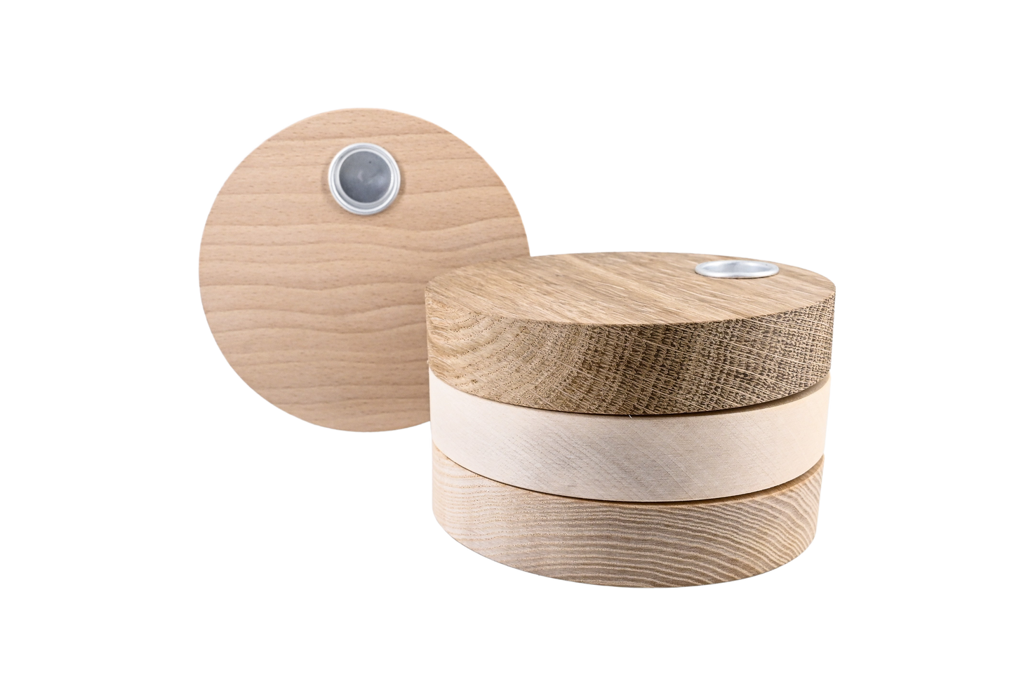 Gravurrohling, 2er Pack, 12,5cm Durchmesser, (verschiedene Holzarten)