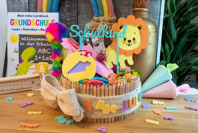 DIY Tutorial: Stifte-Torte zur Einschulung mit Acryl Caketopper