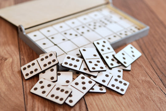 Domino Spiel selber basteln - eine Vorlage