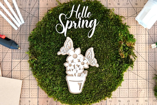 Frühlingsdeko für den Hauseingang und ein kleines DIY zum Moos trocknen