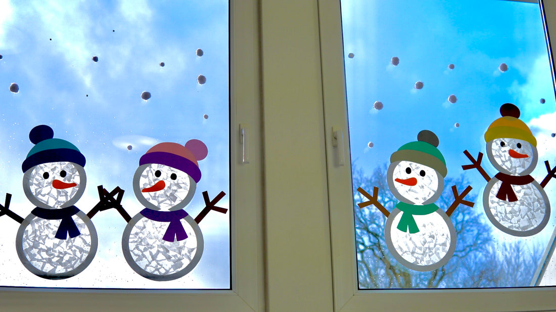 Winter Fensterdeko basteln mit Kindern