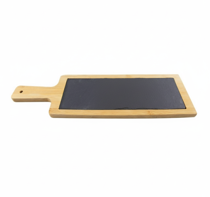 Mr Beam Servierbrett Bambus/Schiefer, 40x12x1,5cm