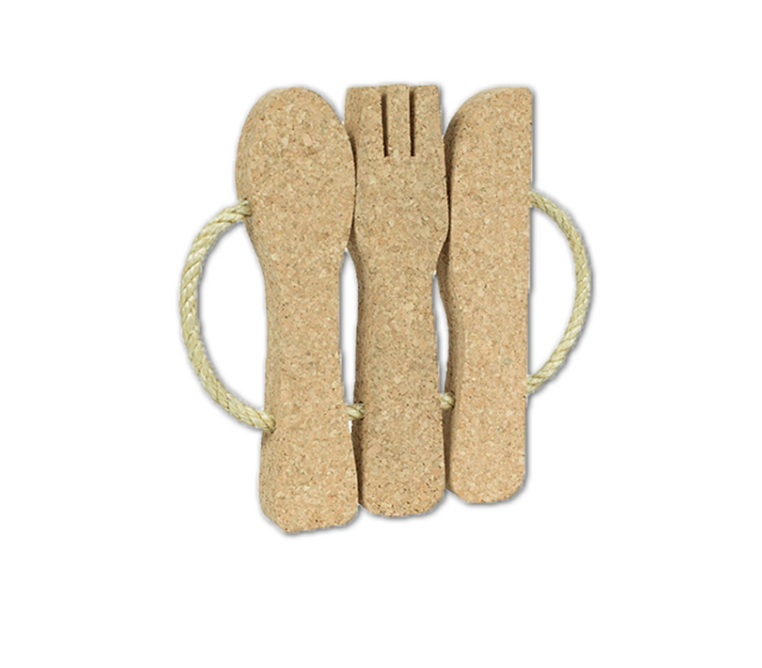 Mr Beam Topfuntersetzer Kork, “Besteck”, 2er Pack