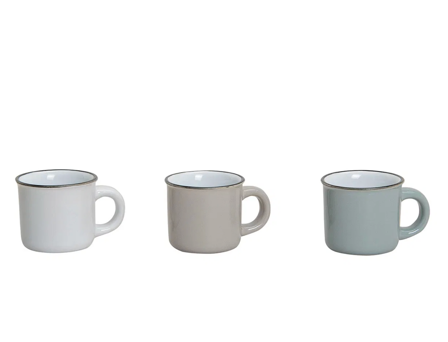 Mr Beam Espressotassen, Porzellan, grau, 6x5x6cm, 6er Set