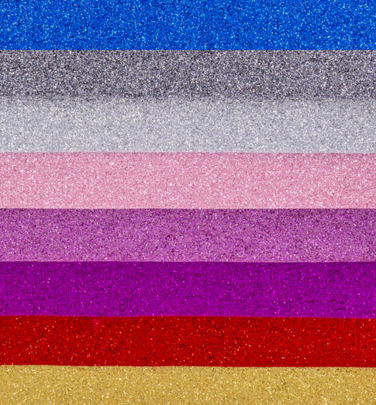 Mr Beam Glitzer Acryl Filz, 3mm, A3, verschiedene Farben (je 5 Stück)