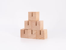 Load image into Gallery viewer, Mr Beam &amp;quot;mini&amp;quot; card holder, wood, 3x3x3cm (pack of 24)

