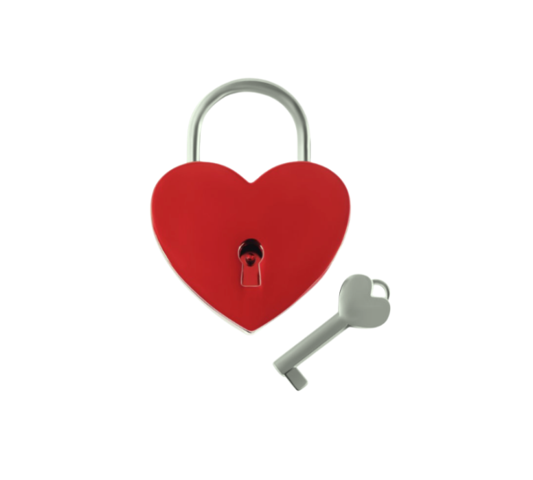 Mr Beam Liebesschloss, groß, Herz, 6x4,4cm, 2er Pack