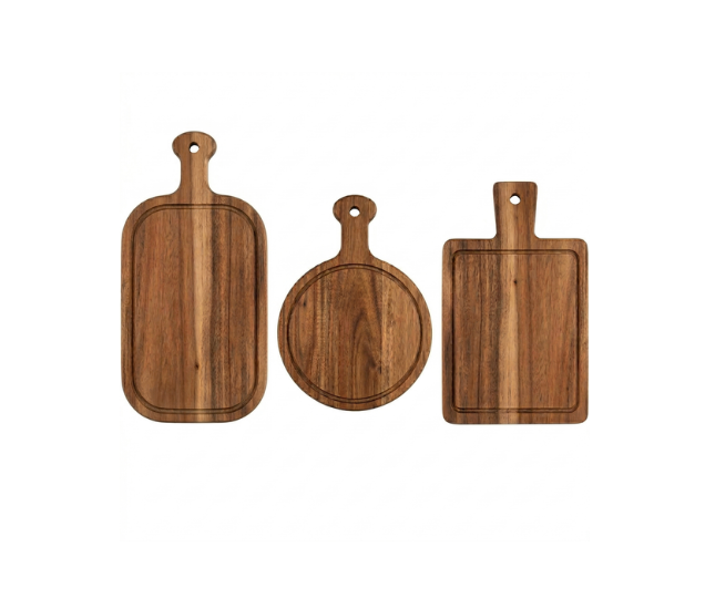 Mr Beam Mini Schneidbrett, Akazie, 3er Pack