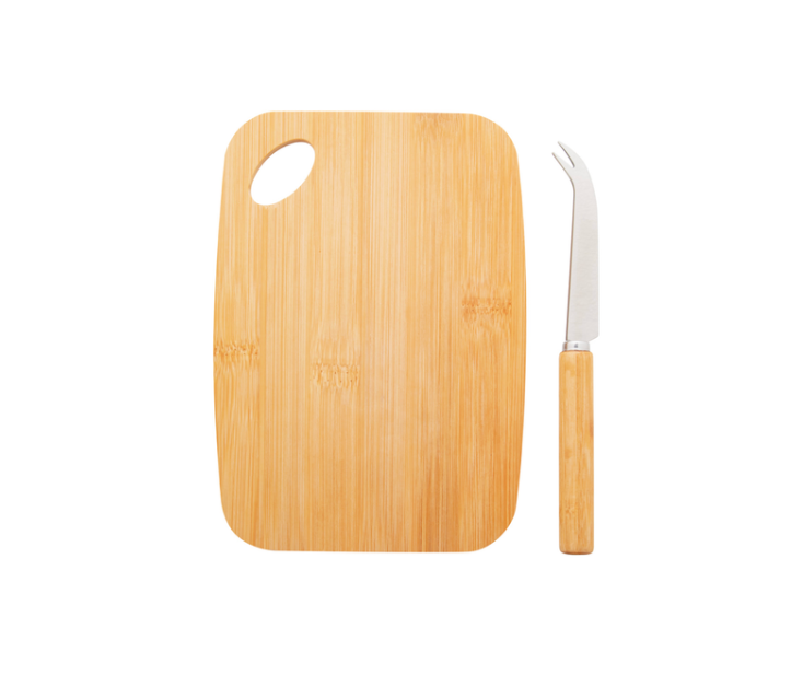 Mr Beam Käsebrett & Messer, Bambus, rechteckig