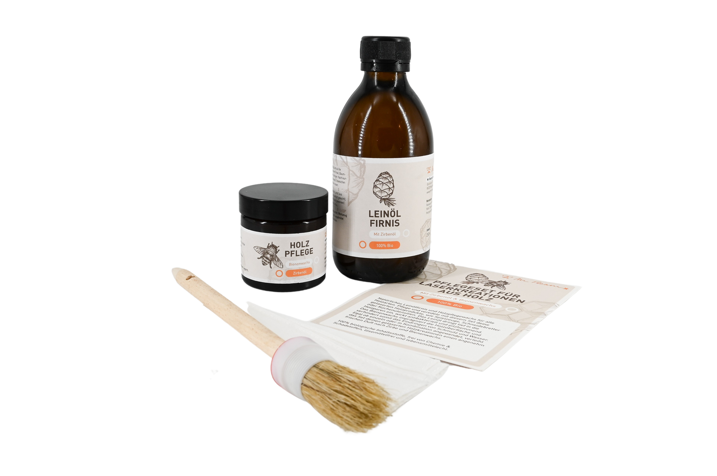 Mr Beam wood care set with stone pine oil and beeswax