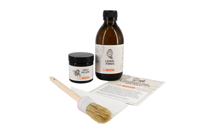 Mr Beam wood care set with stone pine oil and beeswax