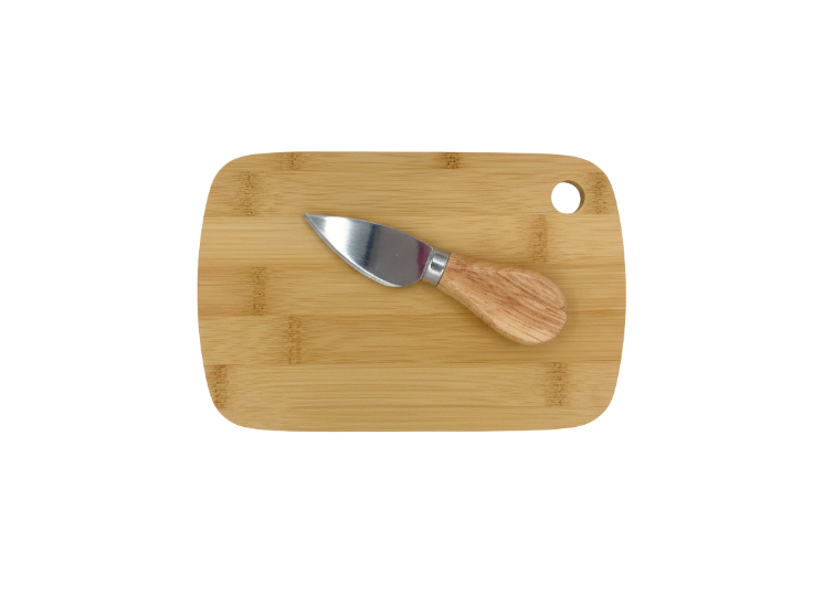 Mr Beam cheese board, bamboo with knife, 20x13cm