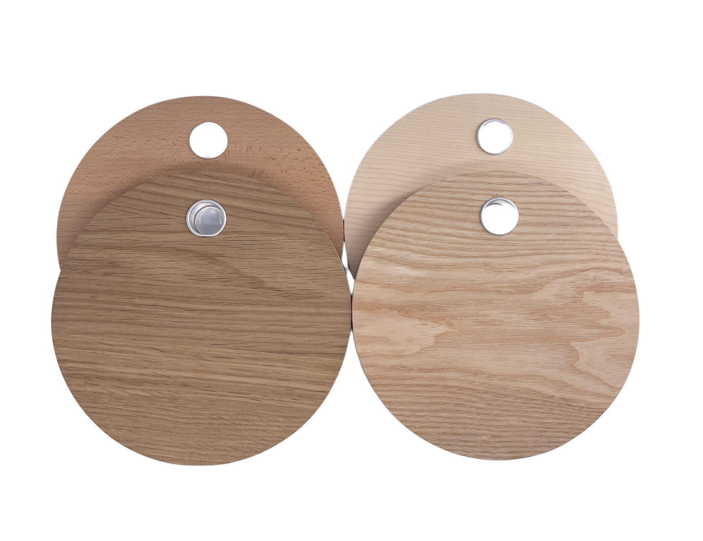 Engraving blank, pack of 2, birthday board round, 20cm diameter, (different types of wood)