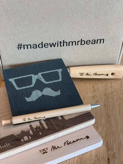 Mr Beam #madewithmrbeam caja de muestra de grabado