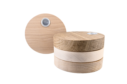 Tablero de cumpleaños de madera para grabar, paquete de 2, 20 cm de diámetro, (diferentes tipos de madera)